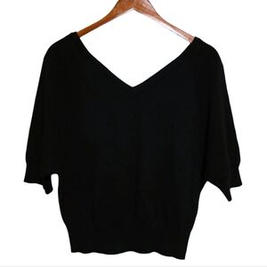 Michael Kors Collection Dolman Sleeve Top in Black Size Medium NWT